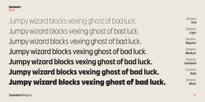 Zariantz Book Font Poster 3