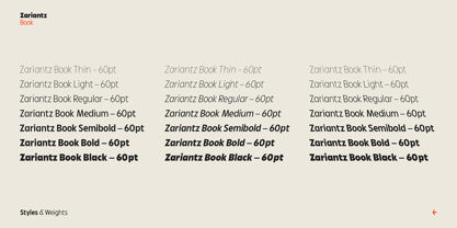 Zariantz Book Font Poster 10