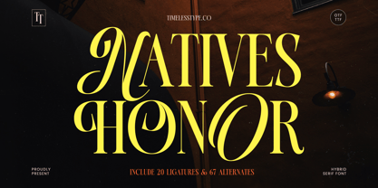 Natives Honor Font Poster 1