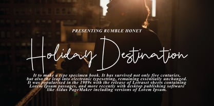 Rumble Honey Signature Font Poster 5