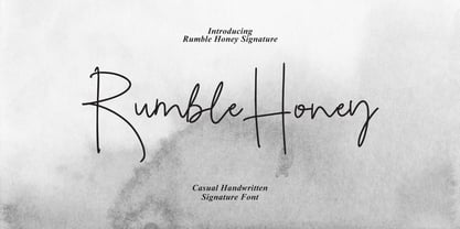 Rumble Honey Signature Font Poster 1