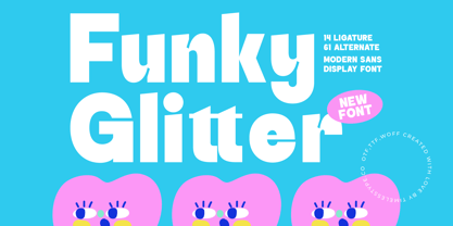 Funky Glitter Font Poster 1