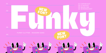 Funky Glitter Font Poster 4