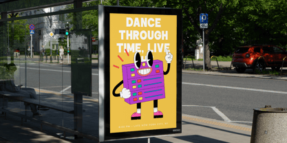 Funky Glitter Font Poster 2