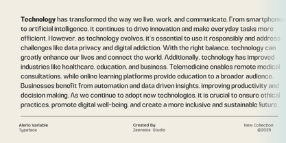 Zn Alerio Variable Font Poster 10