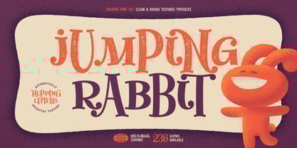 Jumping Rabbit Font Poster 1