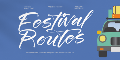 Festival Routes Font Poster 1