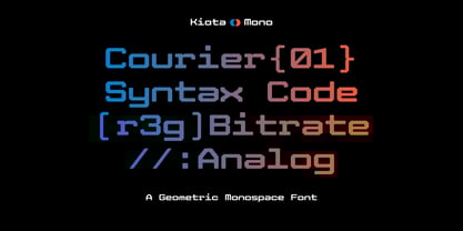 Kiota Mono Font Poster 2