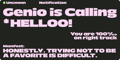 Uncmmn Genio Font Poster 14