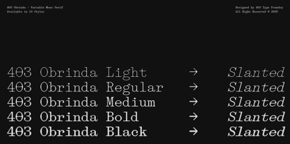 403 Obrinda Font Poster 3