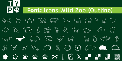 Icons Wild Zoo Font Poster 2