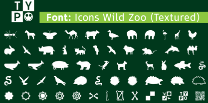 Icons Wild Zoo Font Poster 3