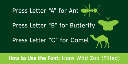Icons Wild Zoo Font Poster 4