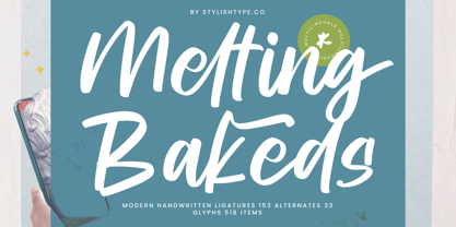 Melting Bakeds Font Poster 1