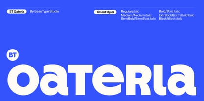 BT Oateria Font Poster 1