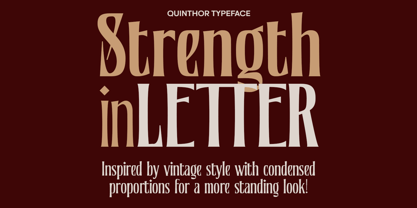 Quinthor Font Poster 2