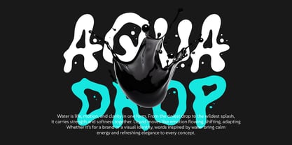 Blue Soak Font Poster 3