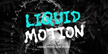 Blue Soak Font Poster 2