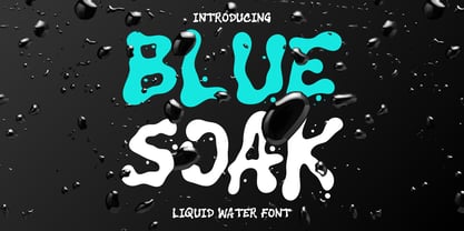 Blue Soak Font Poster 1