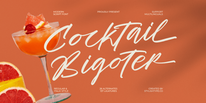 Cocktail Bigoter Font Poster 1