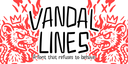 Vandal lines Font Poster 1
