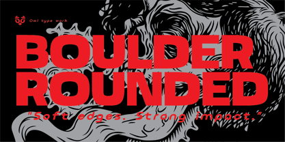 Boulder Rounded O Font Poster 1
