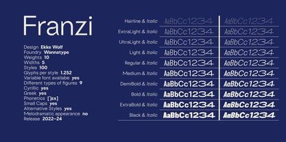 Franzi Variable Font Poster 3