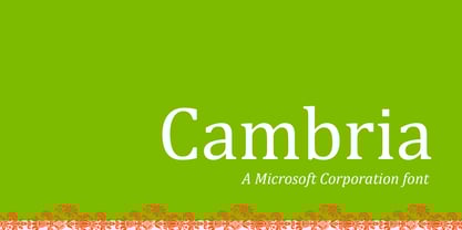 Cambria Font Poster 1