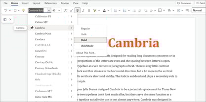 Cambria Font Poster 5