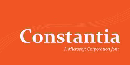 Constantia Font Poster 1