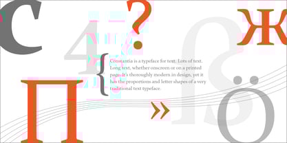 Constantia Font Poster 2