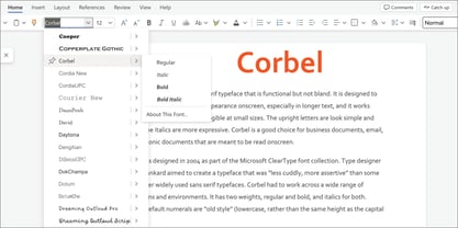 Corbel Font Poster 5