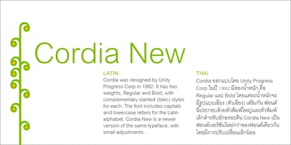 Cordia New Font Poster 2