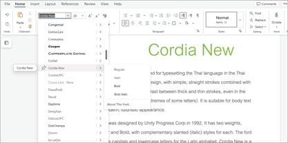 Cordia New Font Poster 4