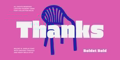 Boldet Font Poster 13