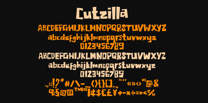Cutzilla Font Poster 8