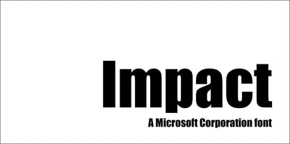 Impact Font Poster 1