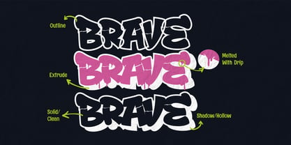 Drop Shade Font Poster 2