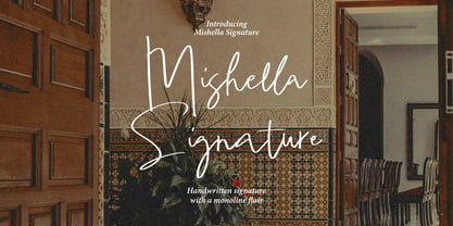 Mishella Signature Font Poster 1