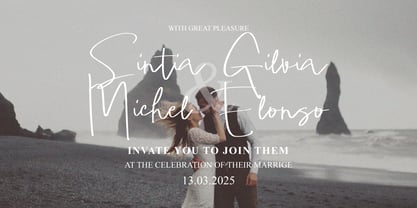 Mishella Signature Font Poster 8