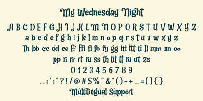 My Wednesday Nights Font Poster 9