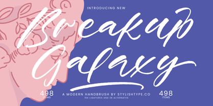 Breakup Galaxy Font Poster 1