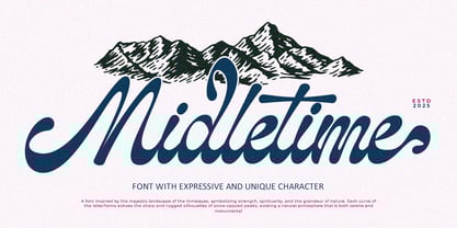 Midle time Font Poster 1