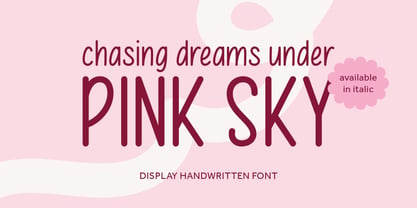 Pink Sky Font Poster 1