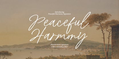 Peaceful Harmony Signature Font Poster 1