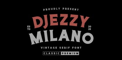 Djezzy Milano Font Poster 1