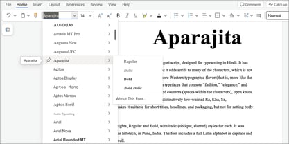 Aparajita Font Poster 5