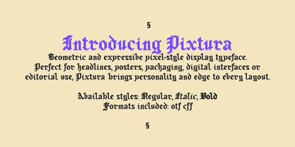 Pixtura Font Poster 3