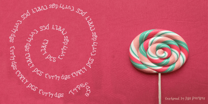 Curly dgs Font Poster 3