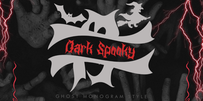 Dark Monogram Font Poster 1